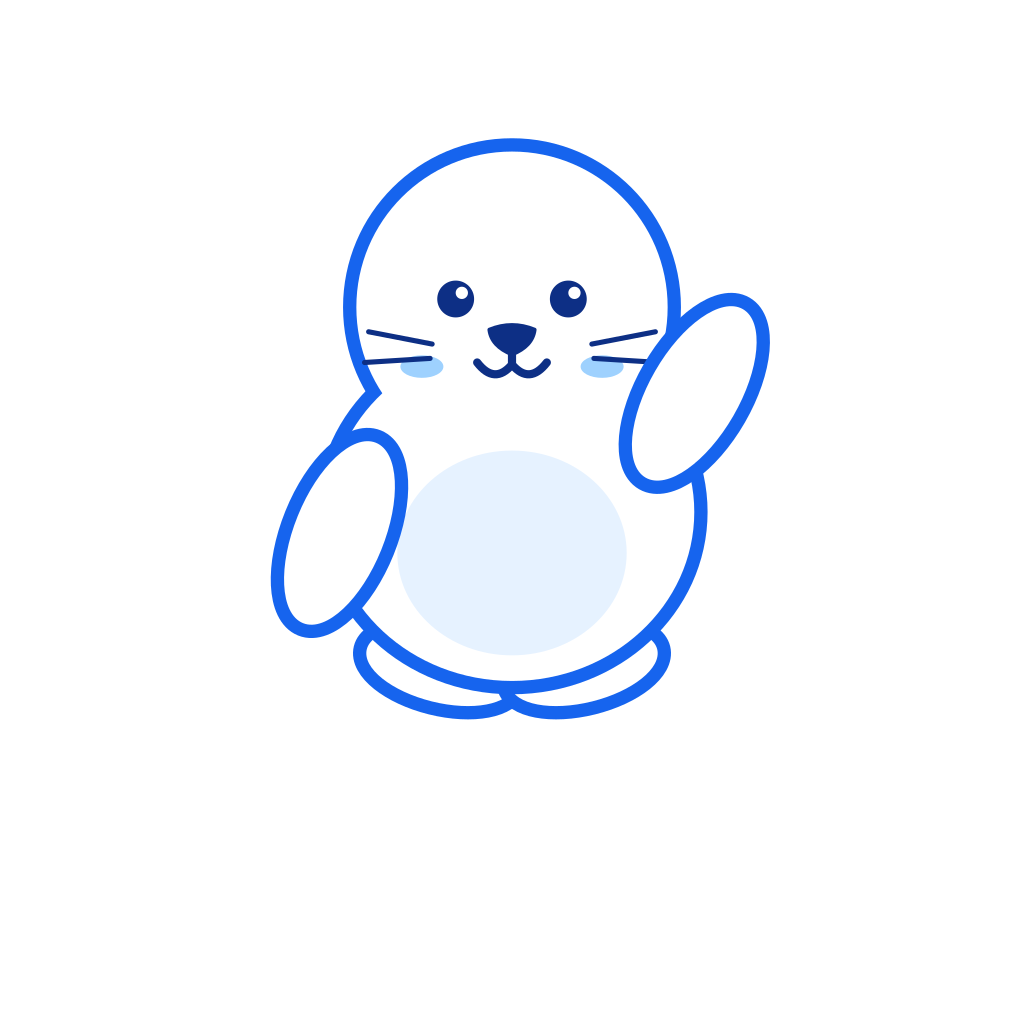 $SEAL, a seal with a flipper raised