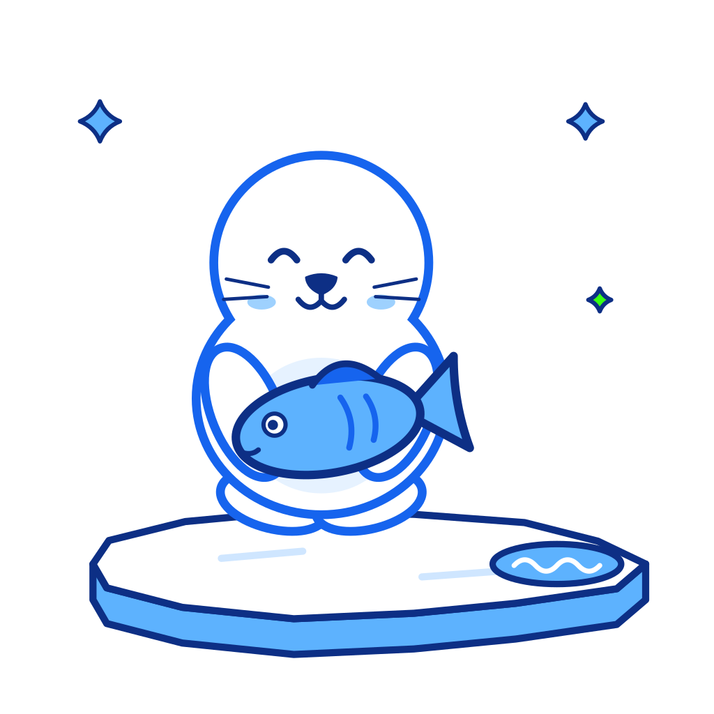 Seal with a fish