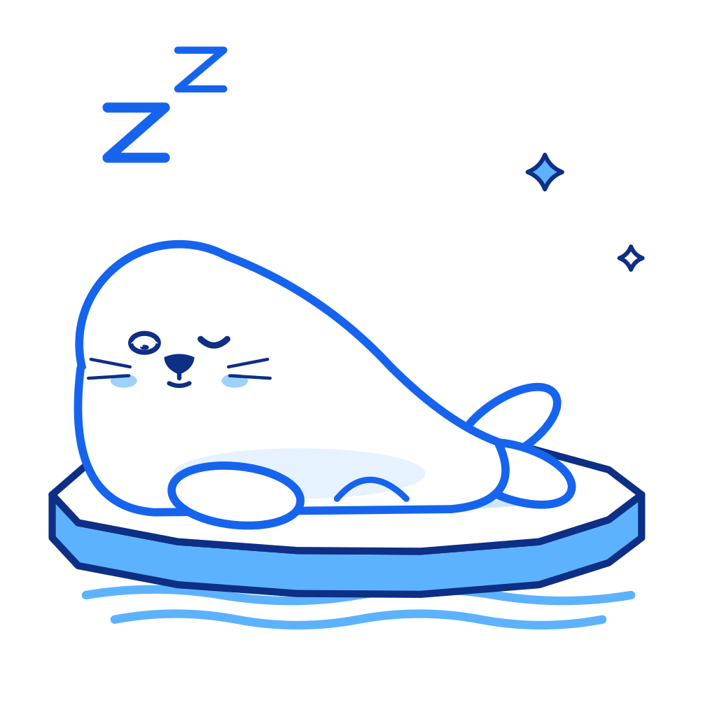 Seal napping on an ice floe
