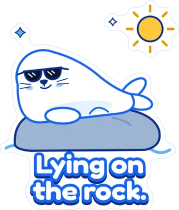 Lying on the rock, meaning holding